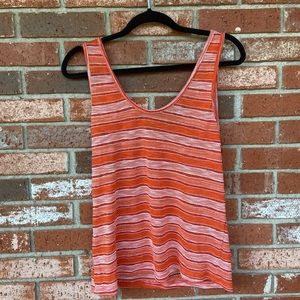 Orange Striped Tank Top